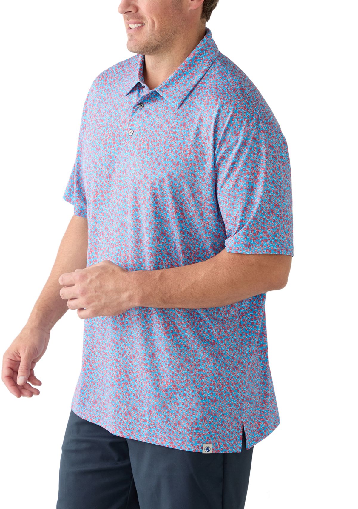 Big & Tall Micro Floral Polo Shirt 