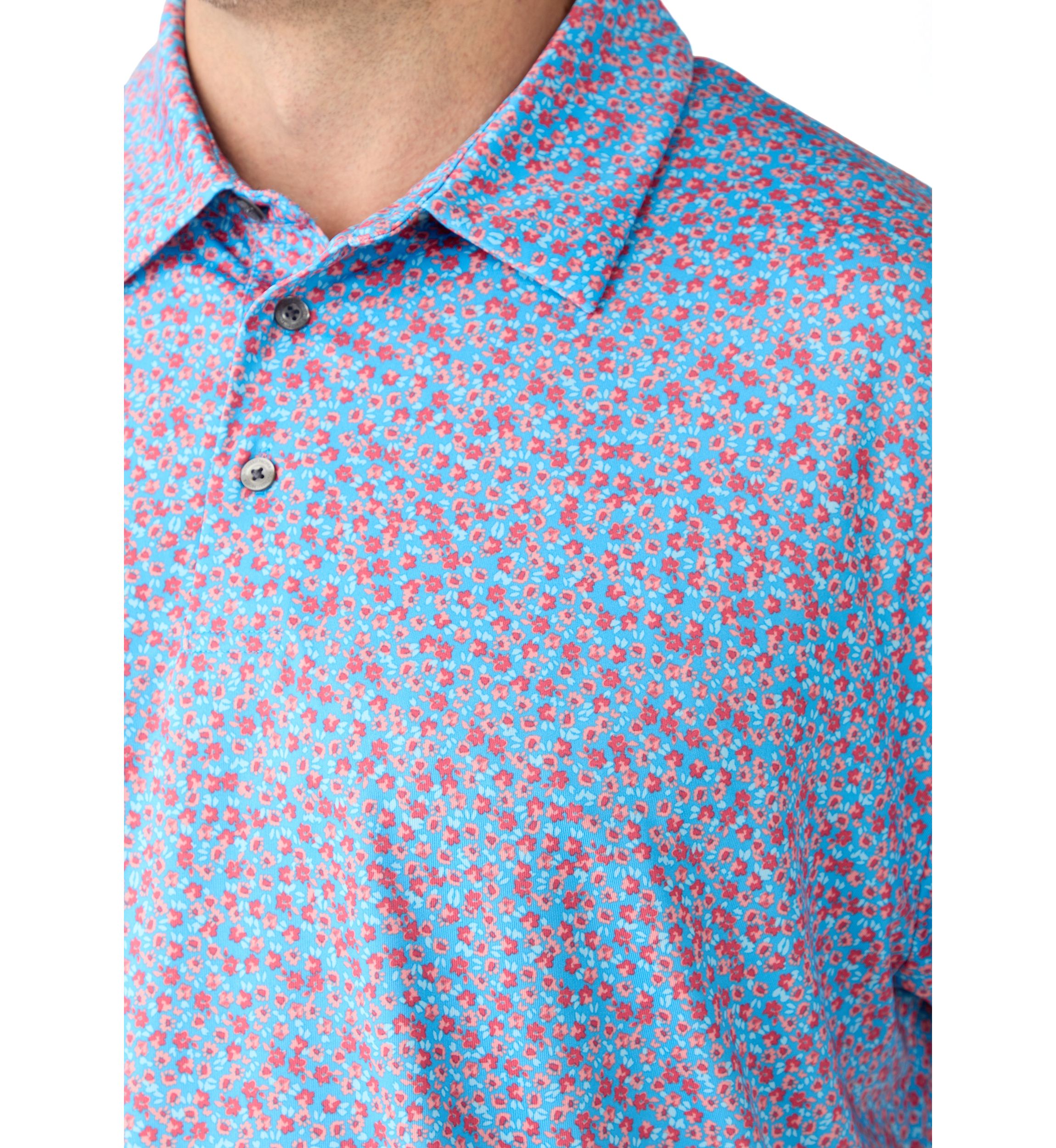 Big & Tall Micro Floral Polo Shirt 