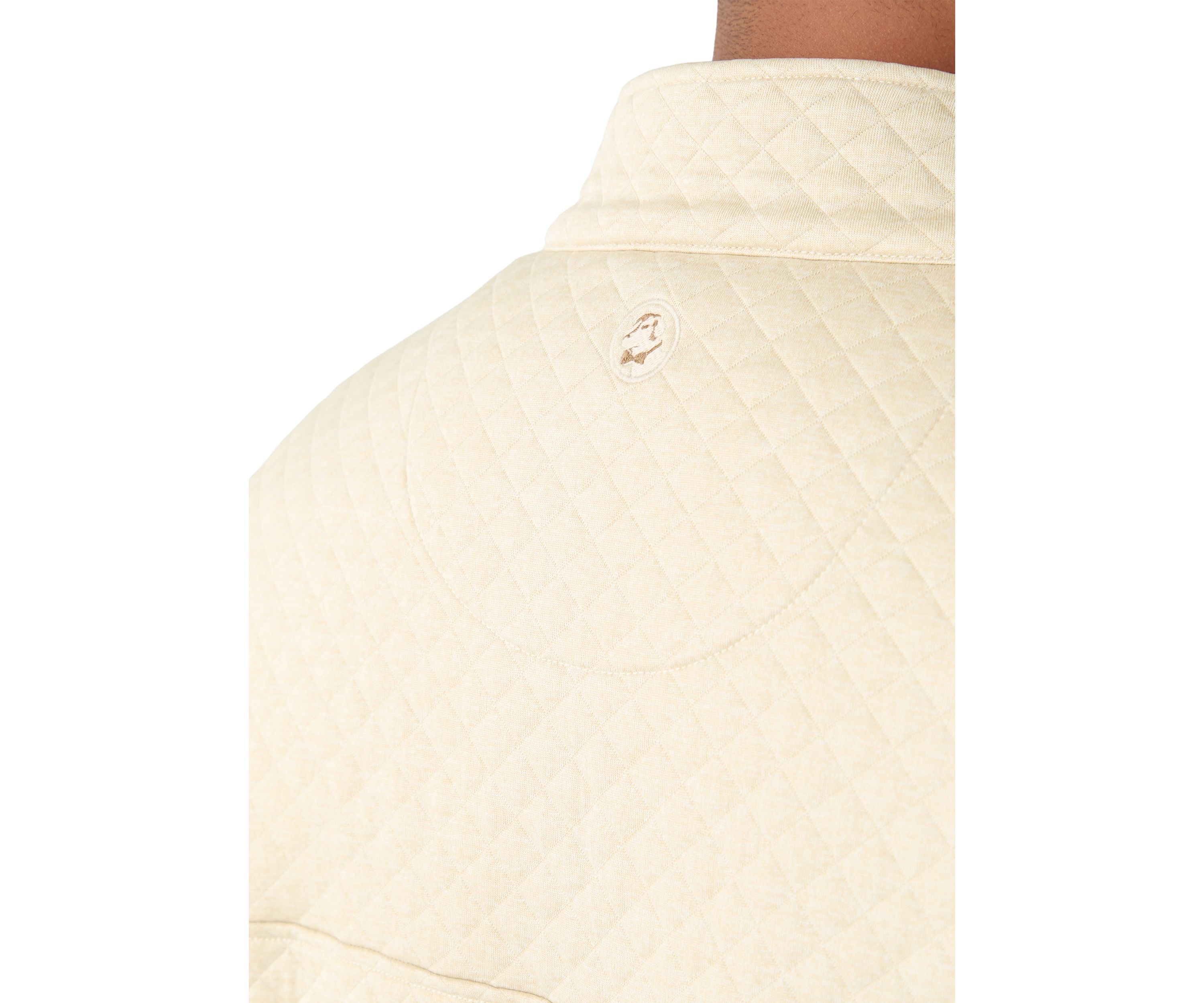 Big & Tall Long Sleeve Quilted Quarter Zip Pullover 
