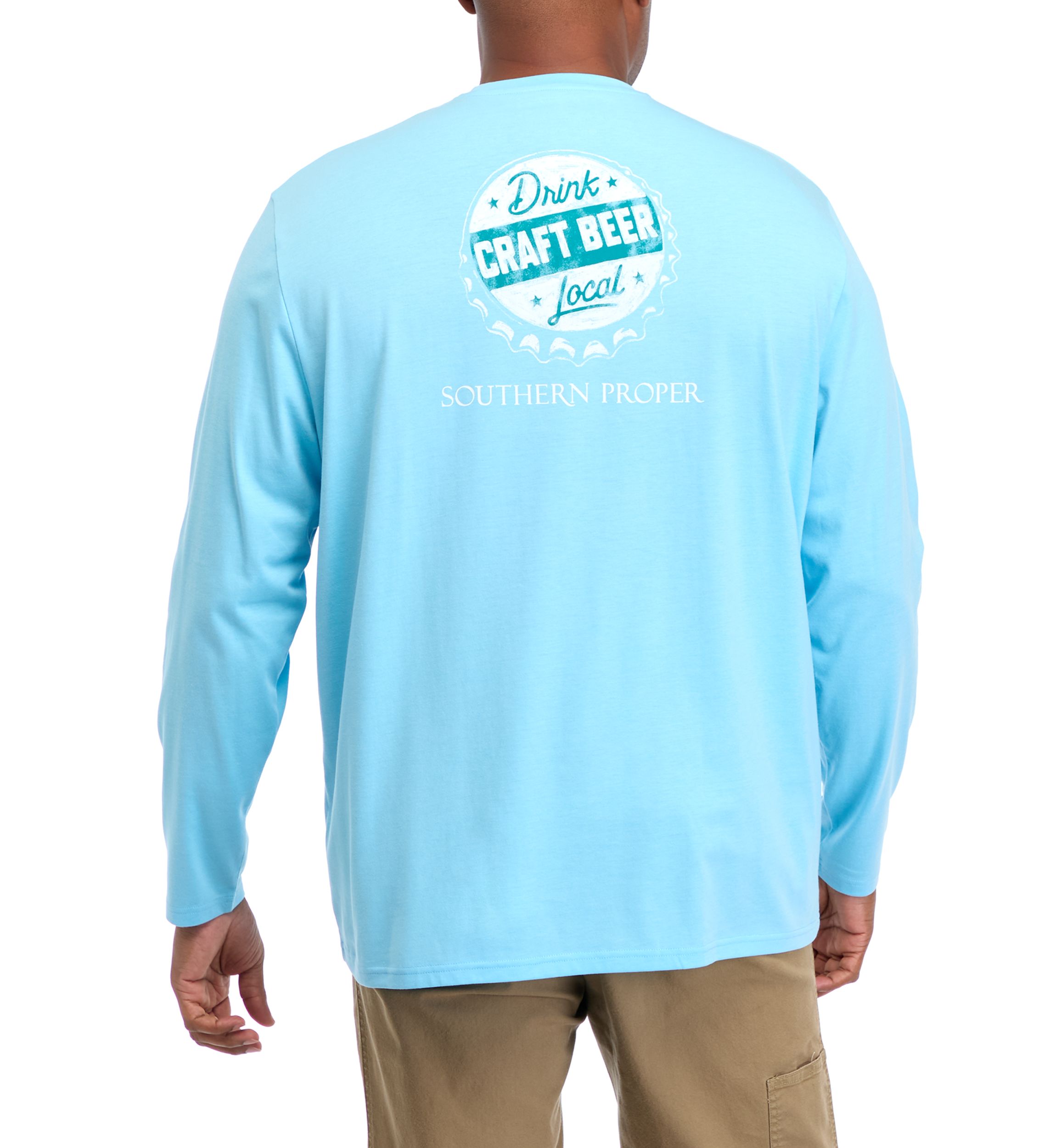 Big & Tall Long Sleeve Craft Beer Graphic T-Shirt