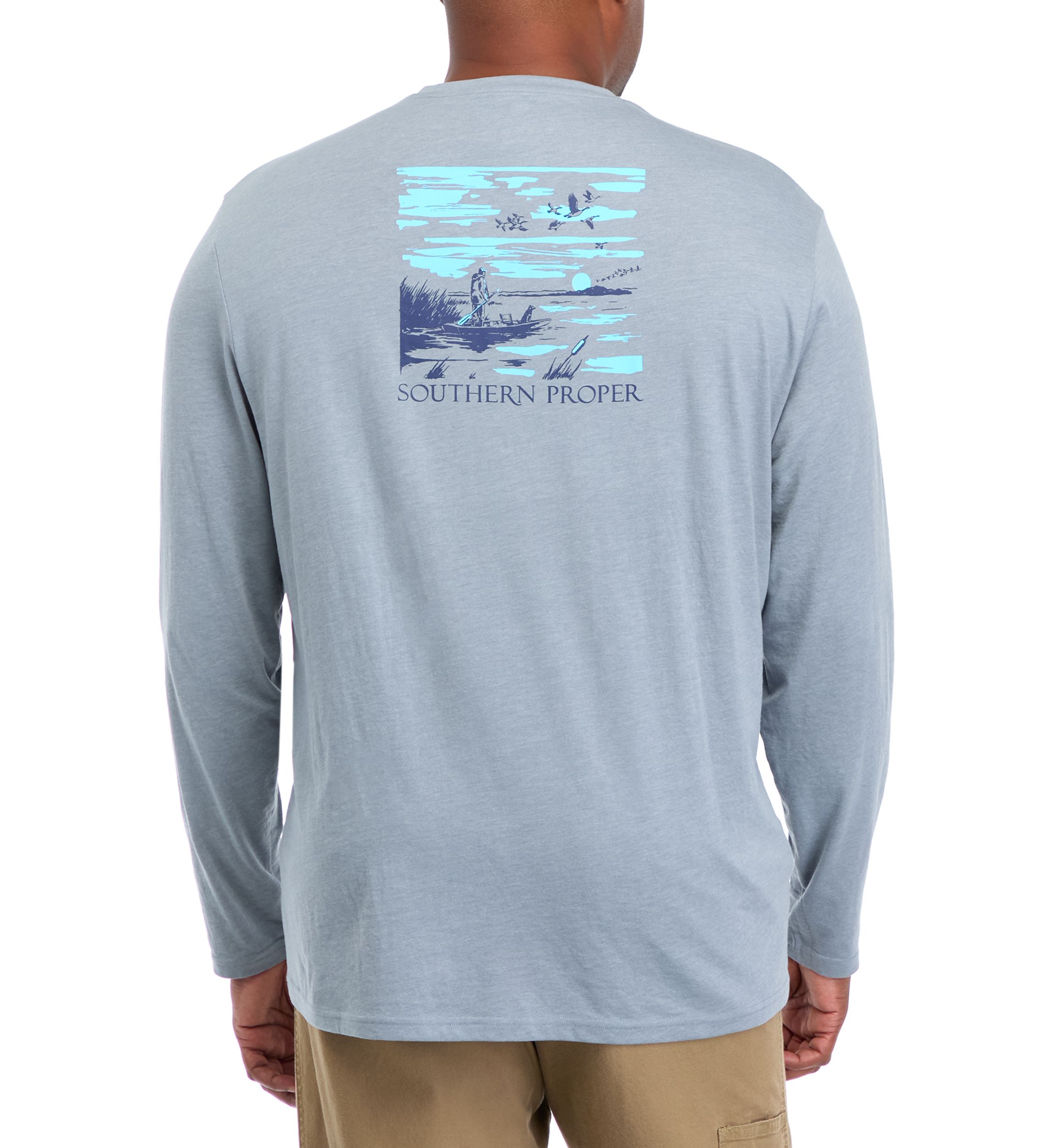 Big & Tall Long Sleeve Lake Day Graphic T-Shirt