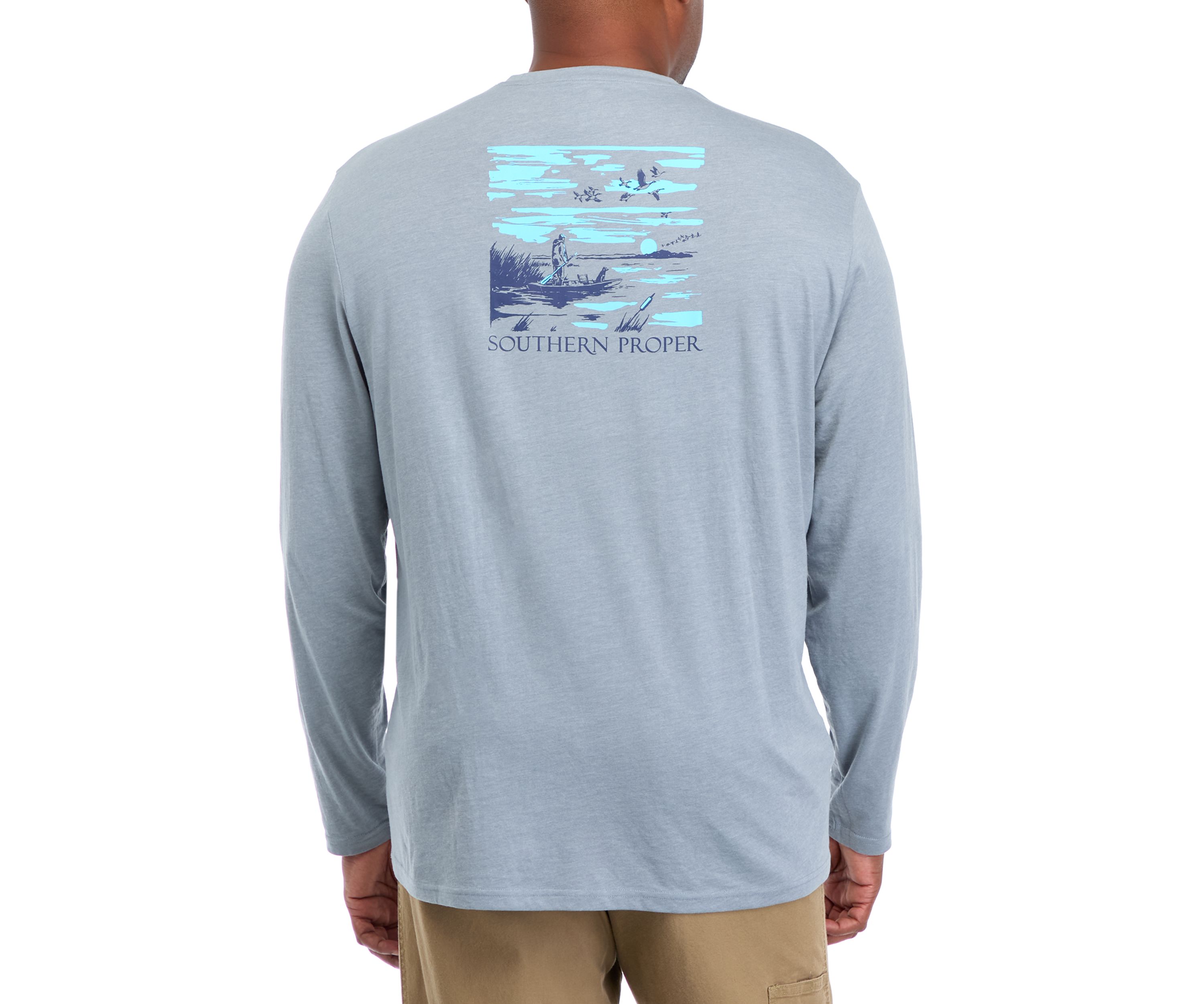 Big & Tall Long Sleeve Lake Day Graphic T-Shirt