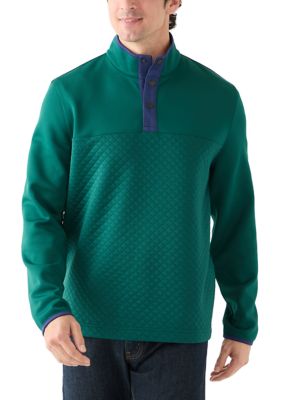 Southern Proper Men's Colorblock Quilted Pullover, XL
