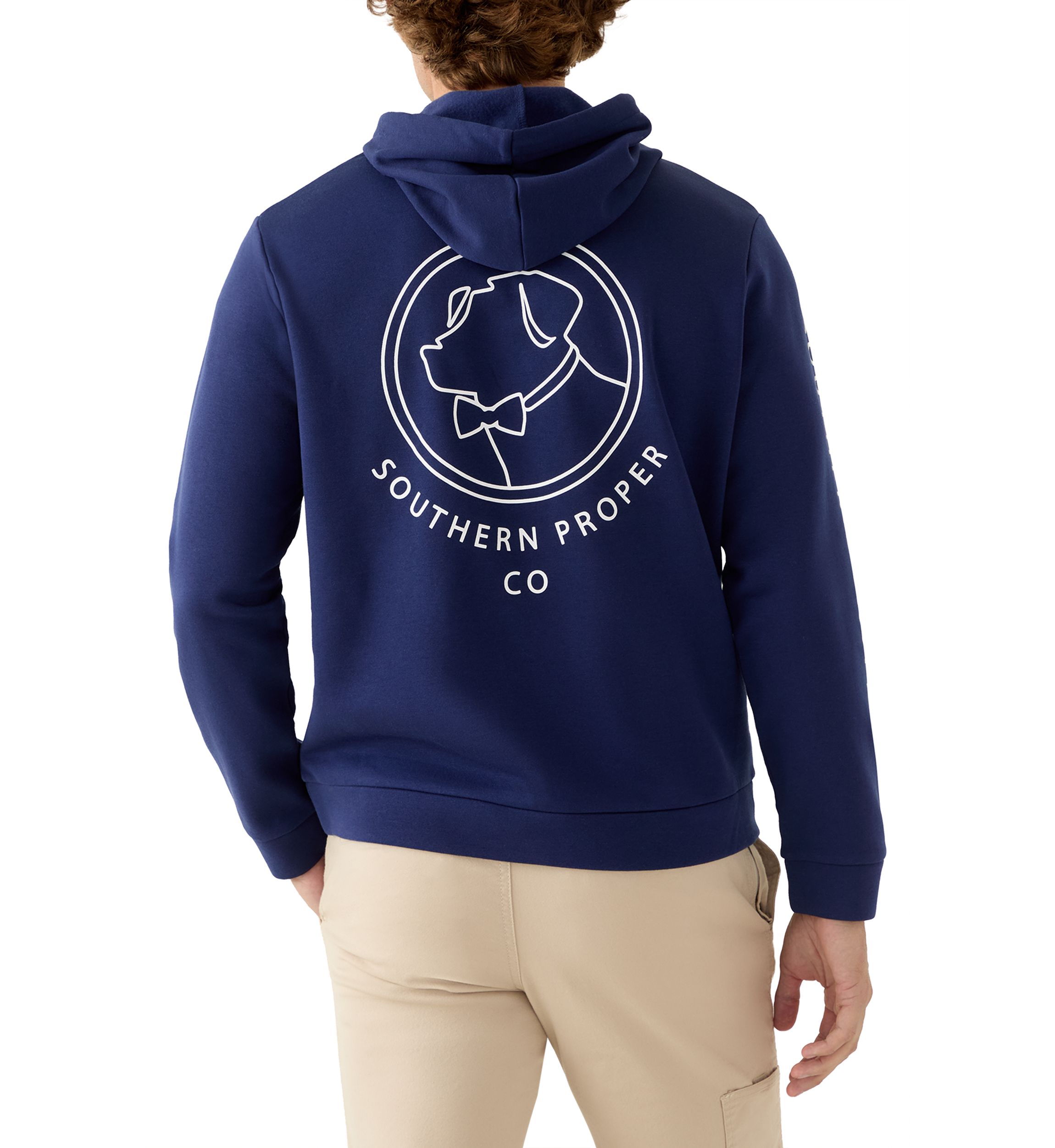 Mens Linear Dog Hoodie