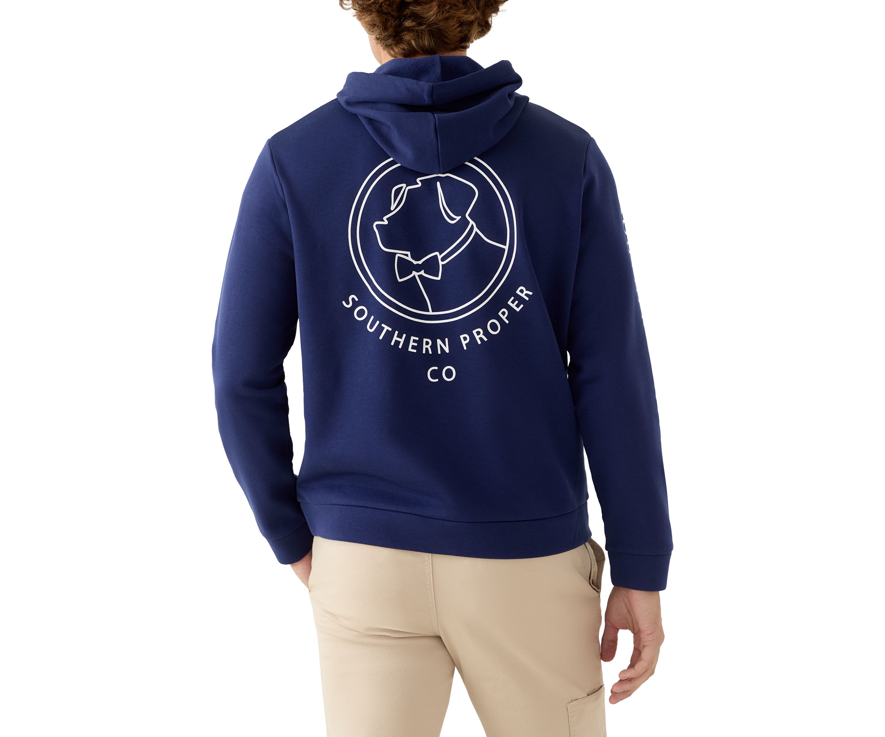 Mens Linear Dog Hoodie