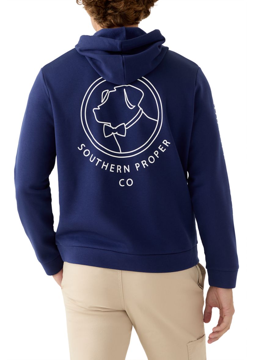 Mens Linear Dog Hoodie
