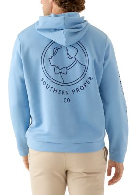 Southern Proper Men's Linear Dog Hoodie, Blue, 2XL