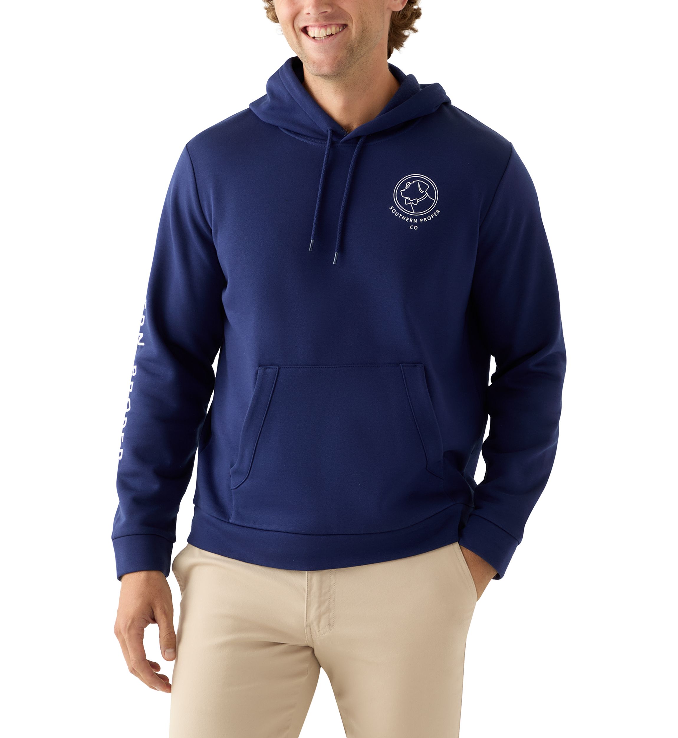 Mens Linear Dog Hoodie