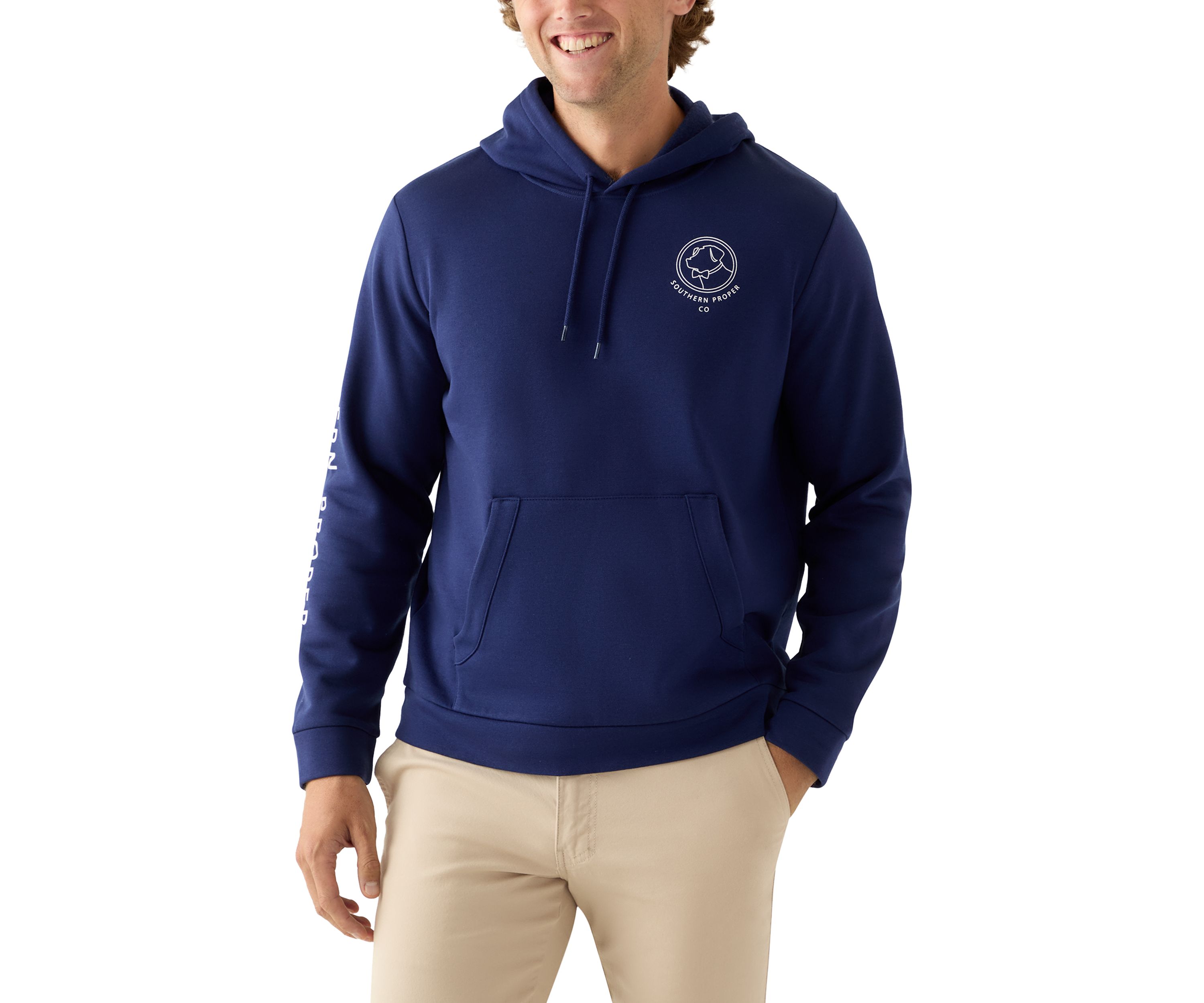 Mens Linear Dog Hoodie