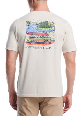 Southern Proper Men's Short Sleeve Canoeing Graphic T-Shirt