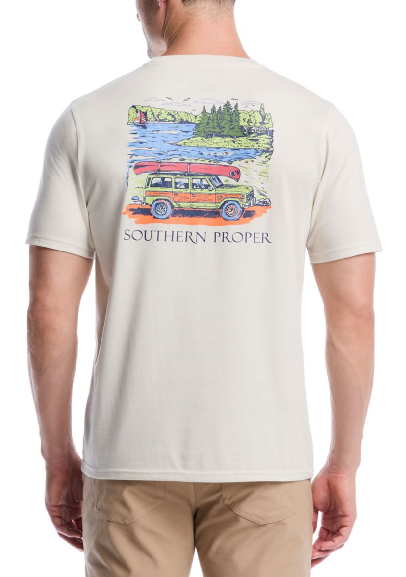 Short Sleeve Canoeing Graphic T-Shirt 