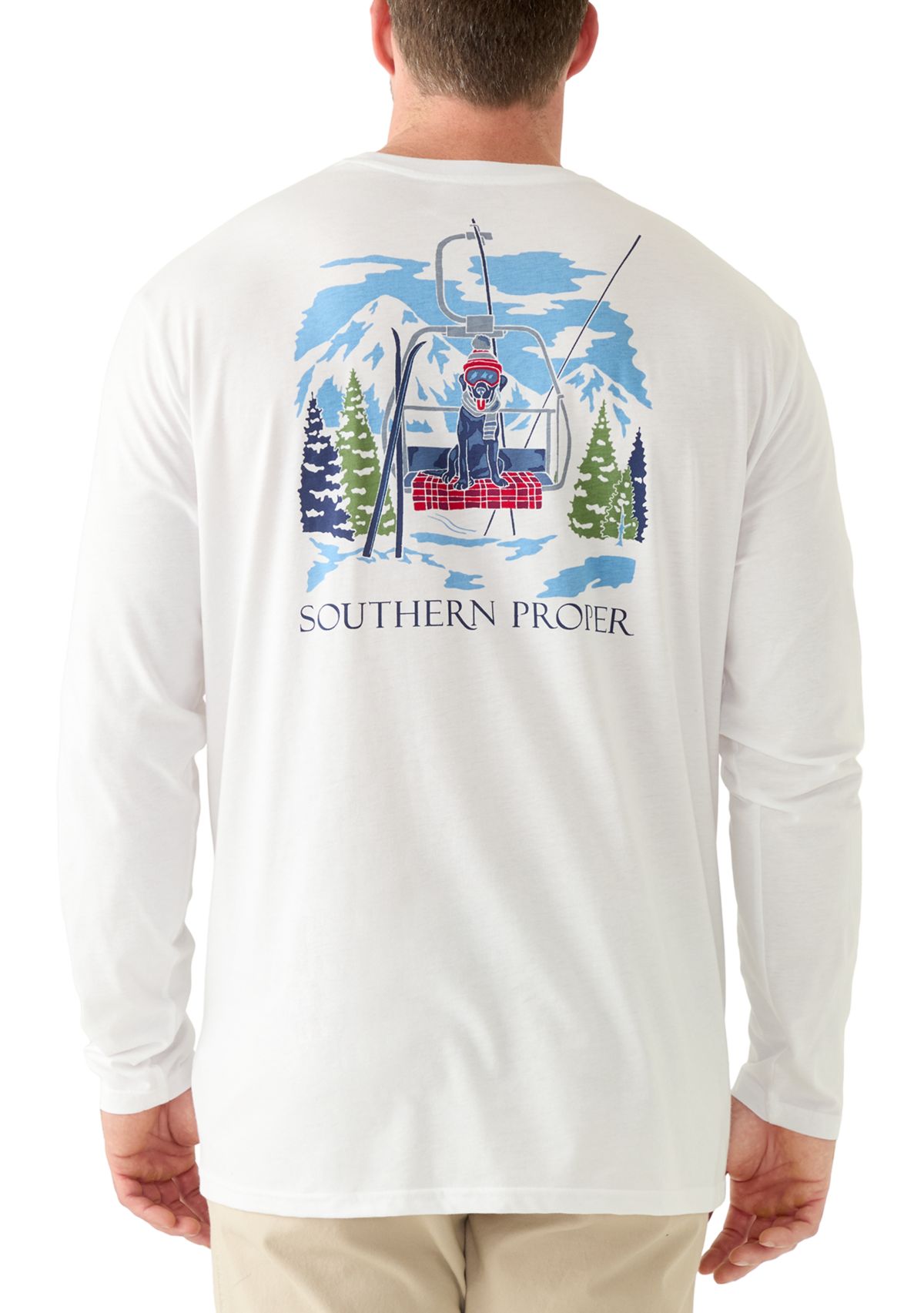Big & Tall Long Sleeve Ski Dog Shirt