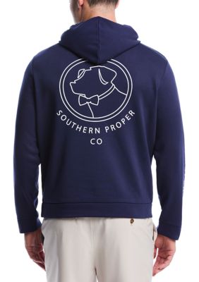 Southern Proper Men's Big & Tall Linear Dog Graphic Hoodie, Blue, 3XL Tall