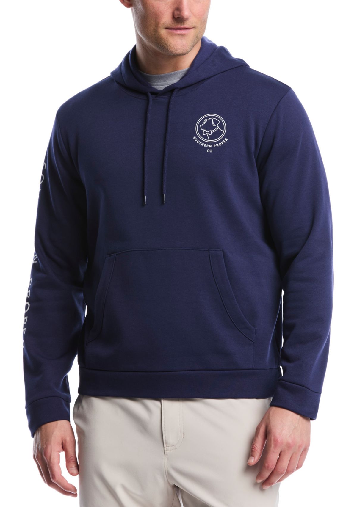 Big & Tall Linear Dog Graphic Hoodie 