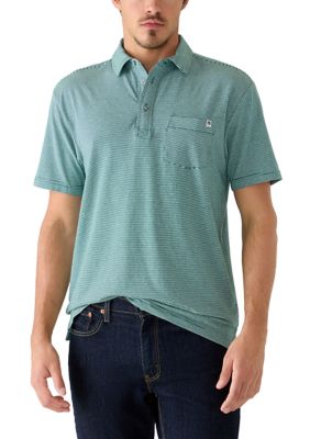 Southern Proper Men's Striped Polo Shirt, Small