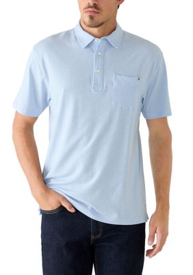 Southern Proper Men's Striped Polo Shirt, Blue, Small