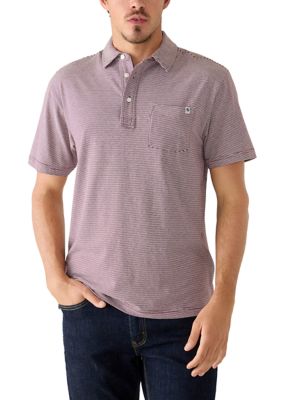 Southern Proper Men's Striped Polo Shirt, Small