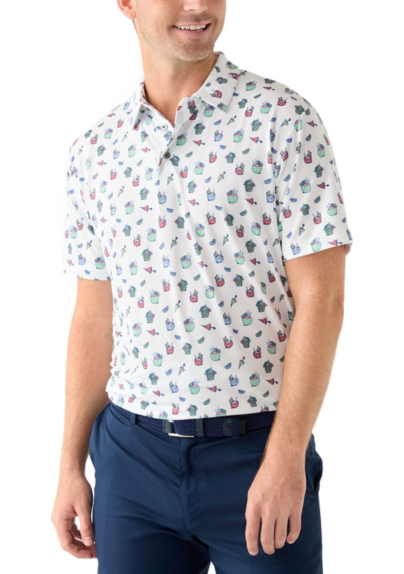 Short Sleeve Tropical Drink Polo Shirt 