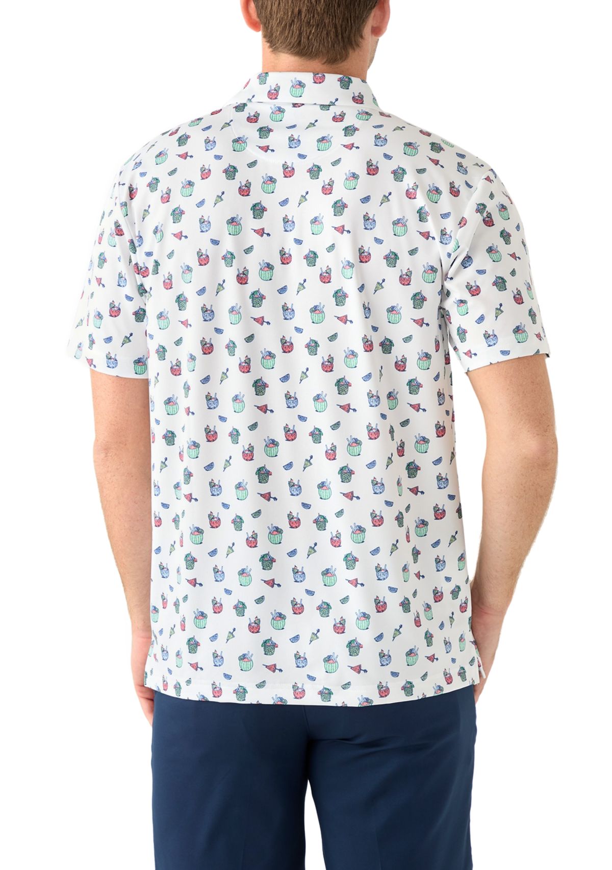Short Sleeve Tropical Drink Polo Shirt 