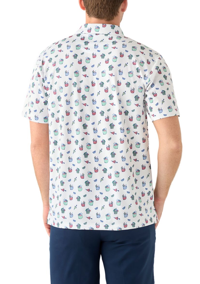 Short Sleeve Tropical Drink Polo Shirt 