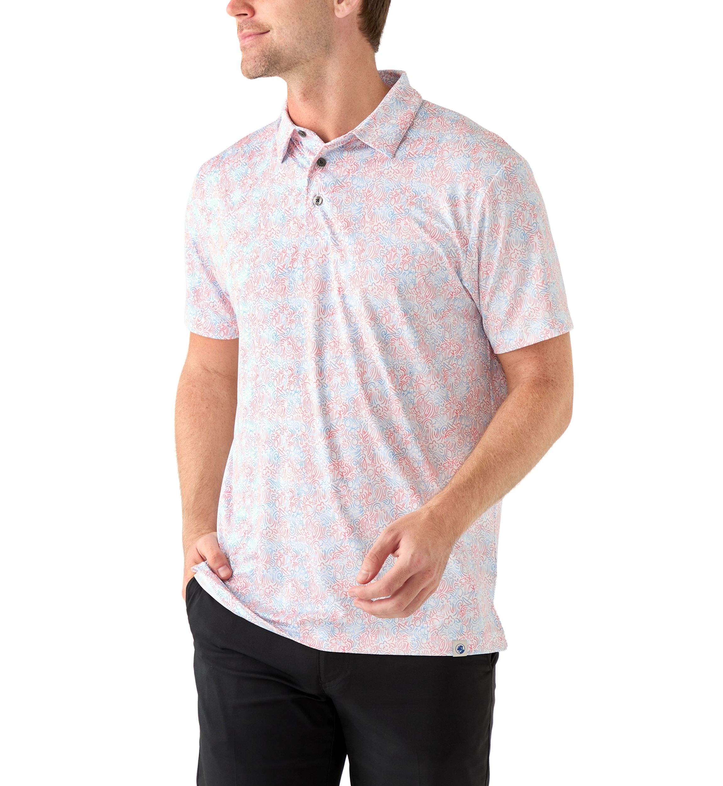 Short Sleeve Beach Conversational Polo Shirt 