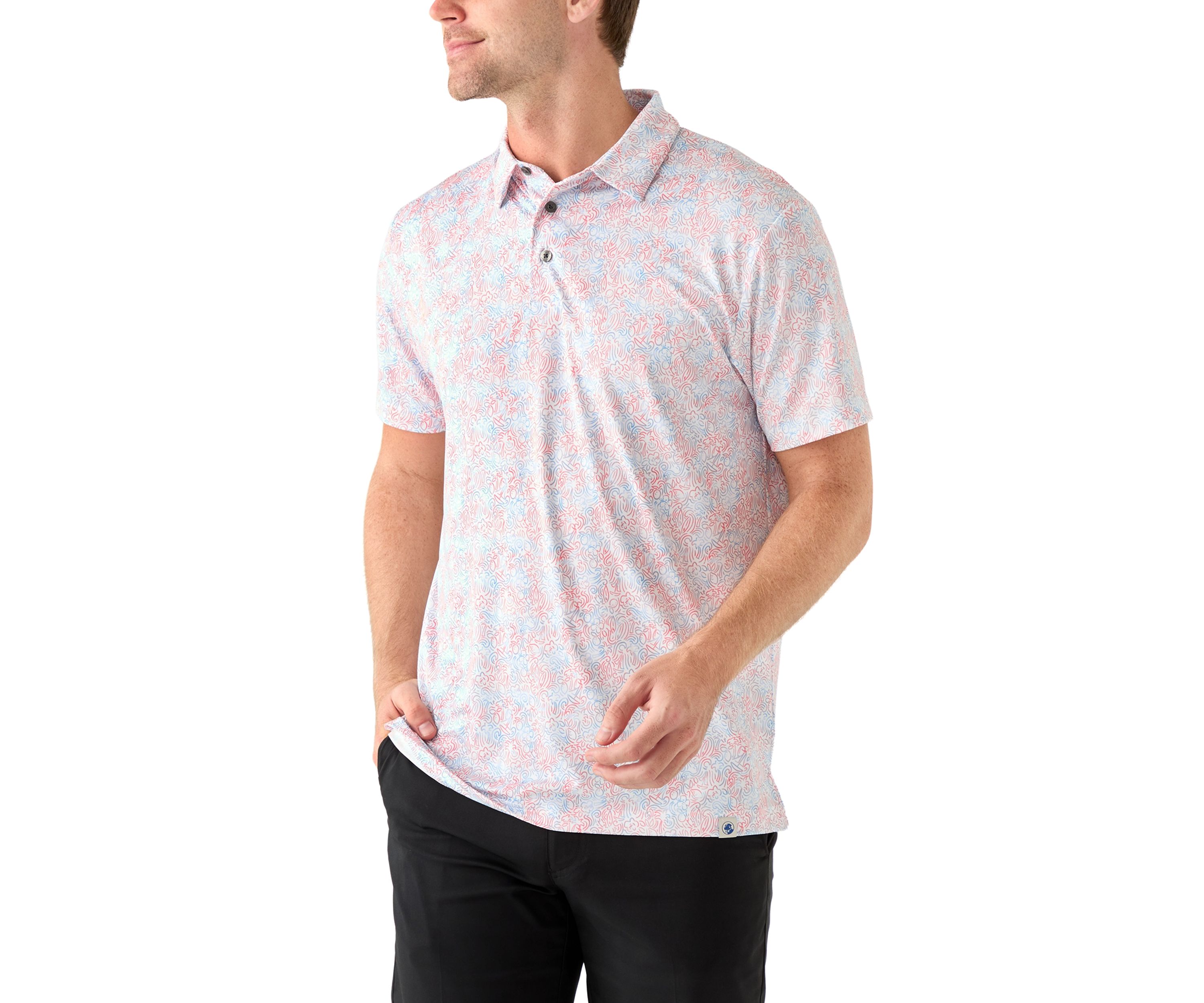 Short Sleeve Beach Conversational Polo Shirt 