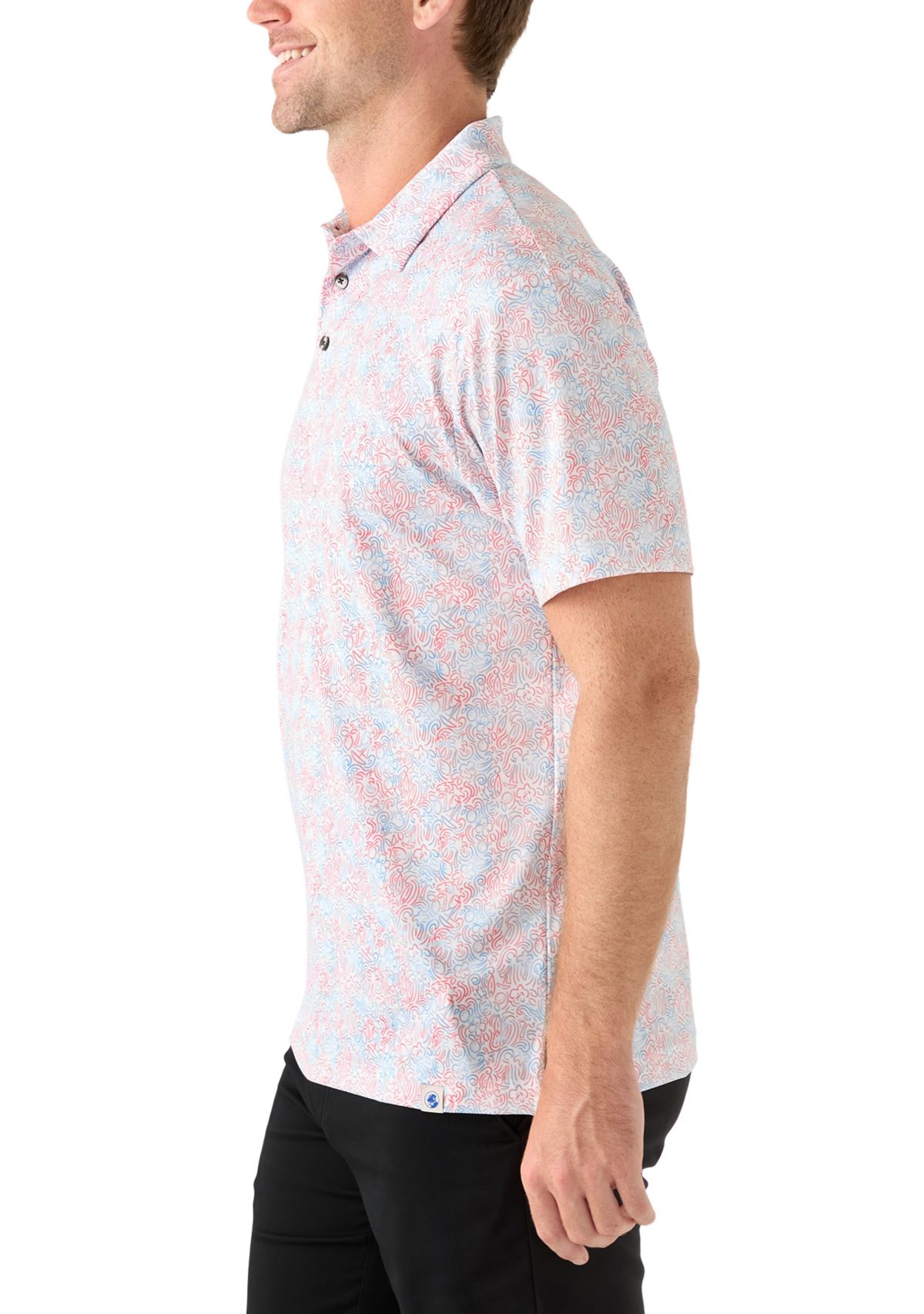 Short Sleeve Beach Conversational Polo Shirt 