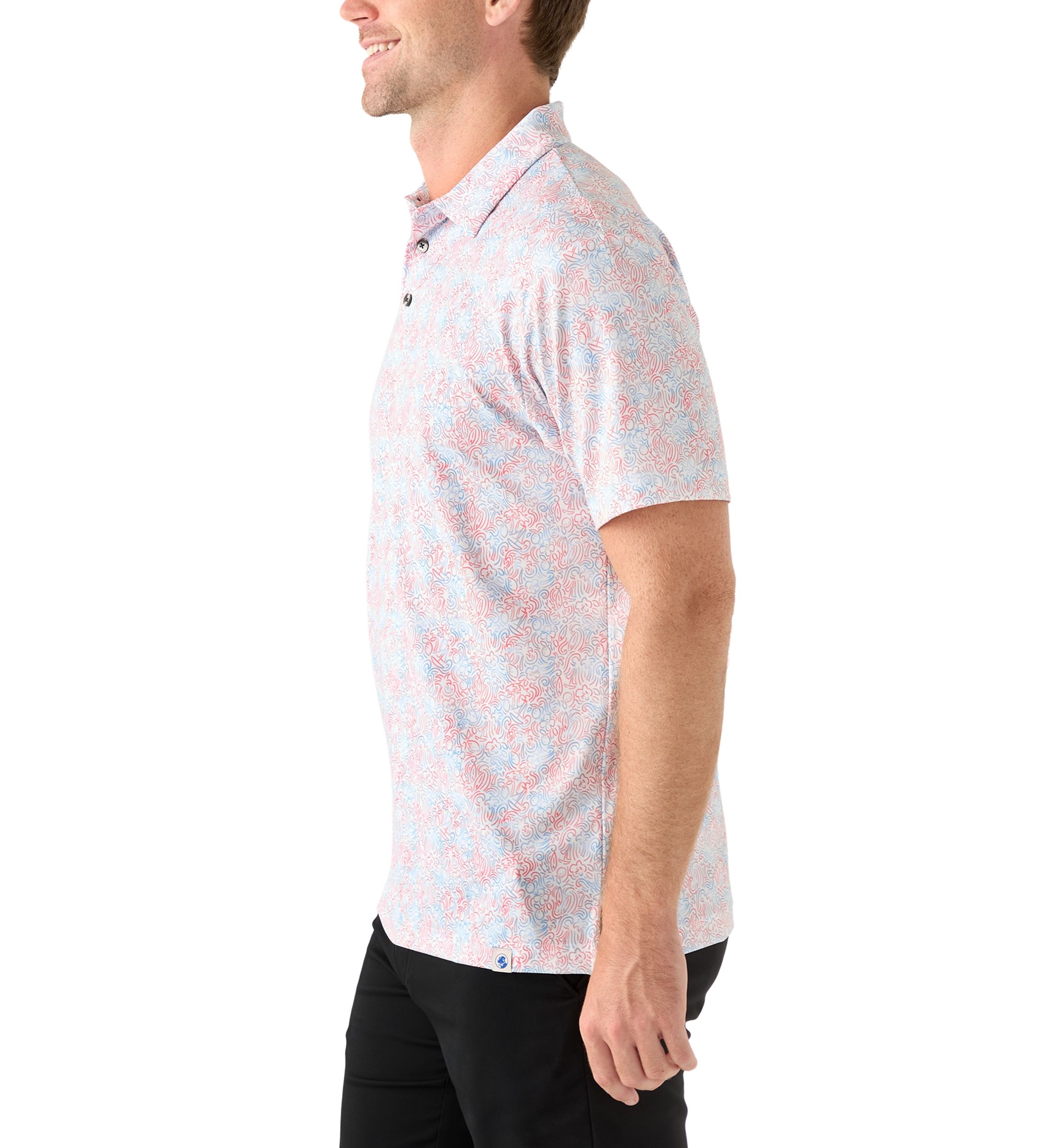 Short Sleeve Beach Conversational Polo Shirt 