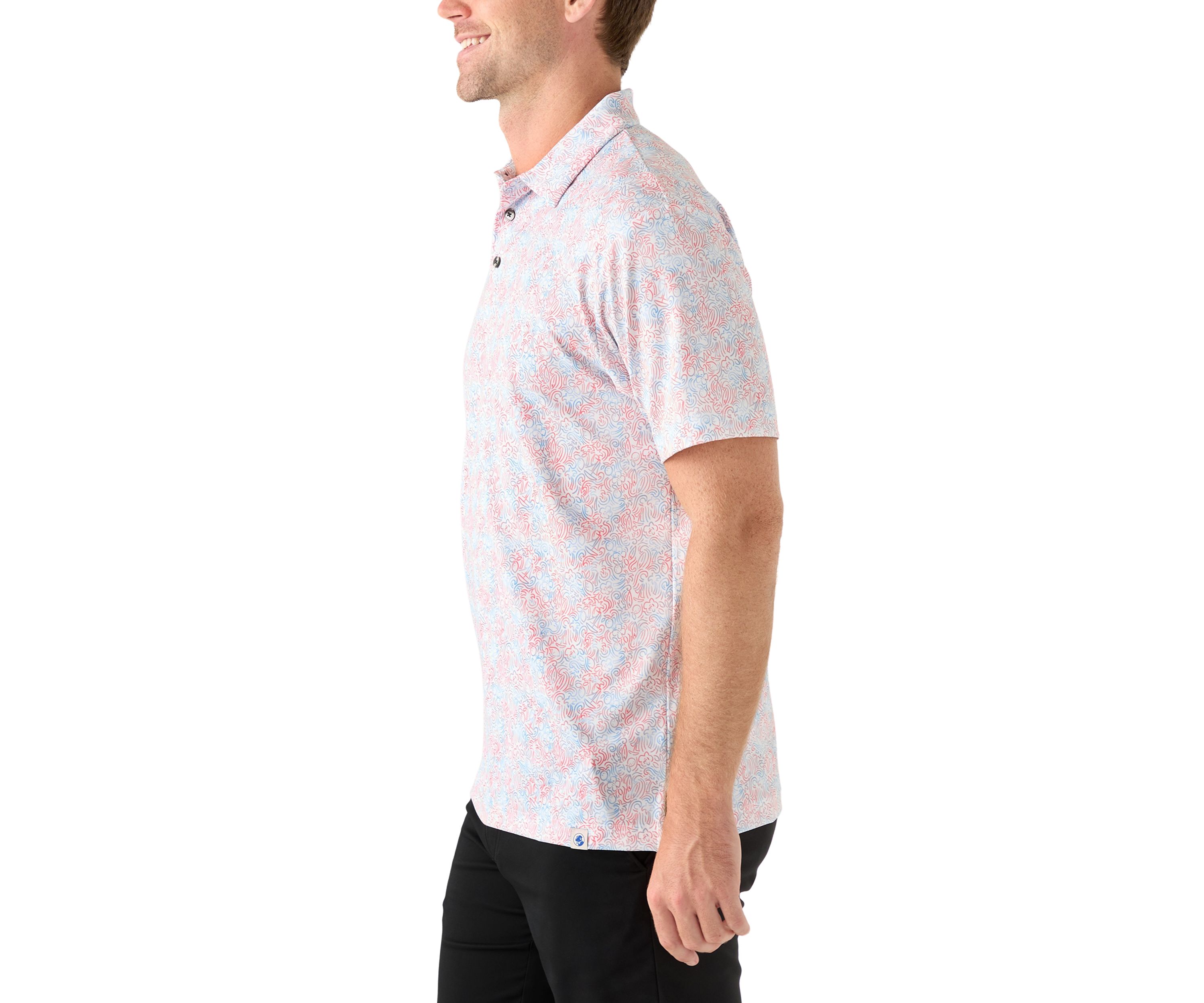 Short Sleeve Beach Conversational Polo Shirt 