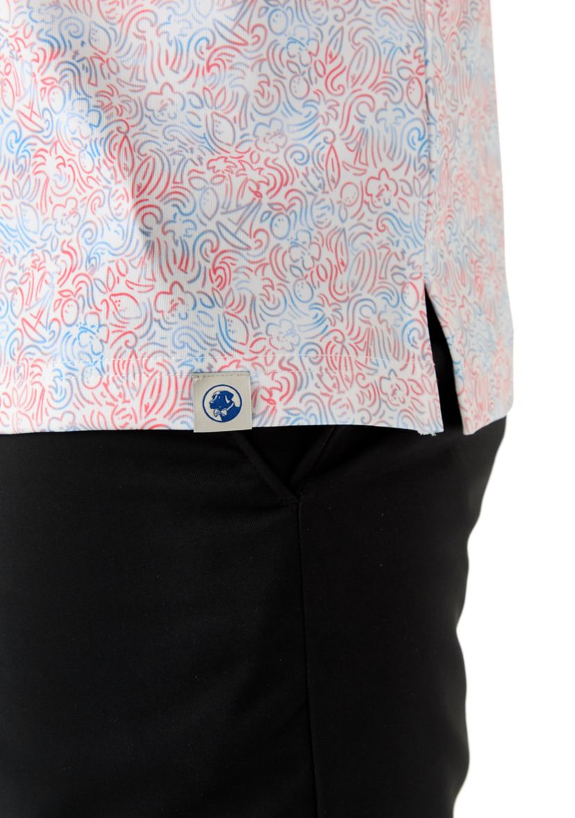 Short Sleeve Beach Conversational Polo Shirt 