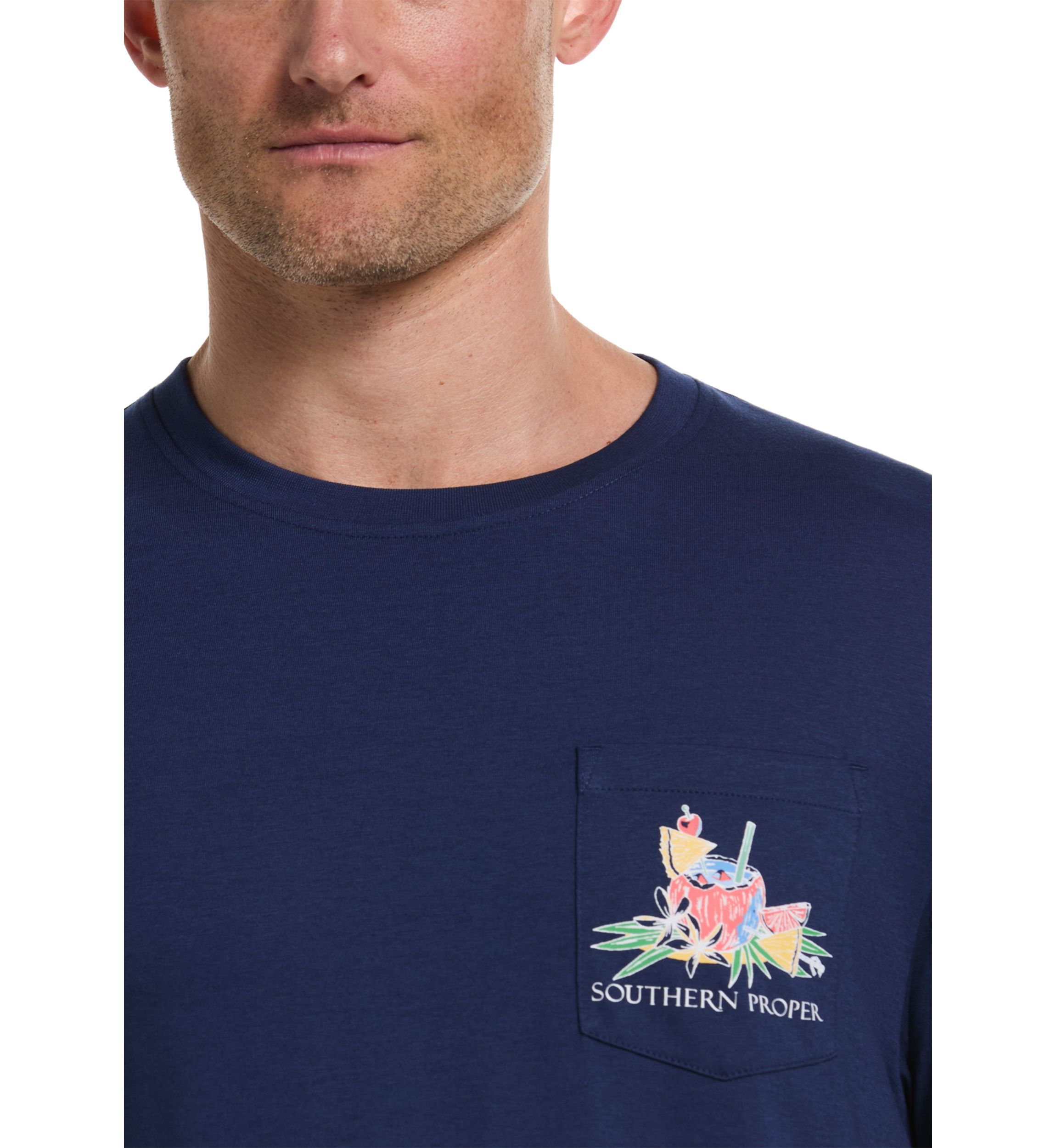 Short Sleeve Tropical Drink Graphic T-Shirt