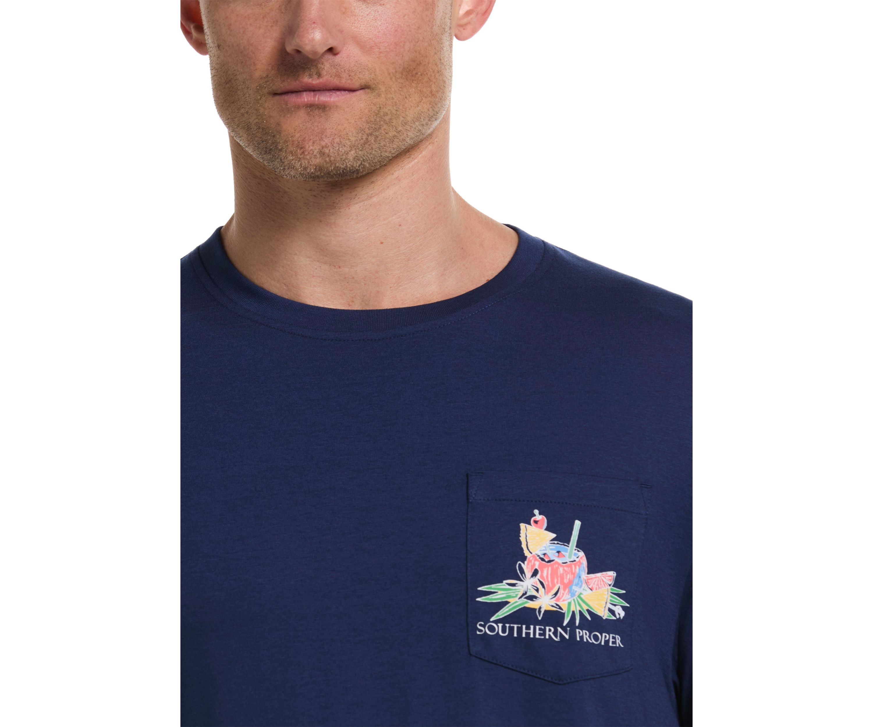Short Sleeve Tropical Drink Graphic T-Shirt