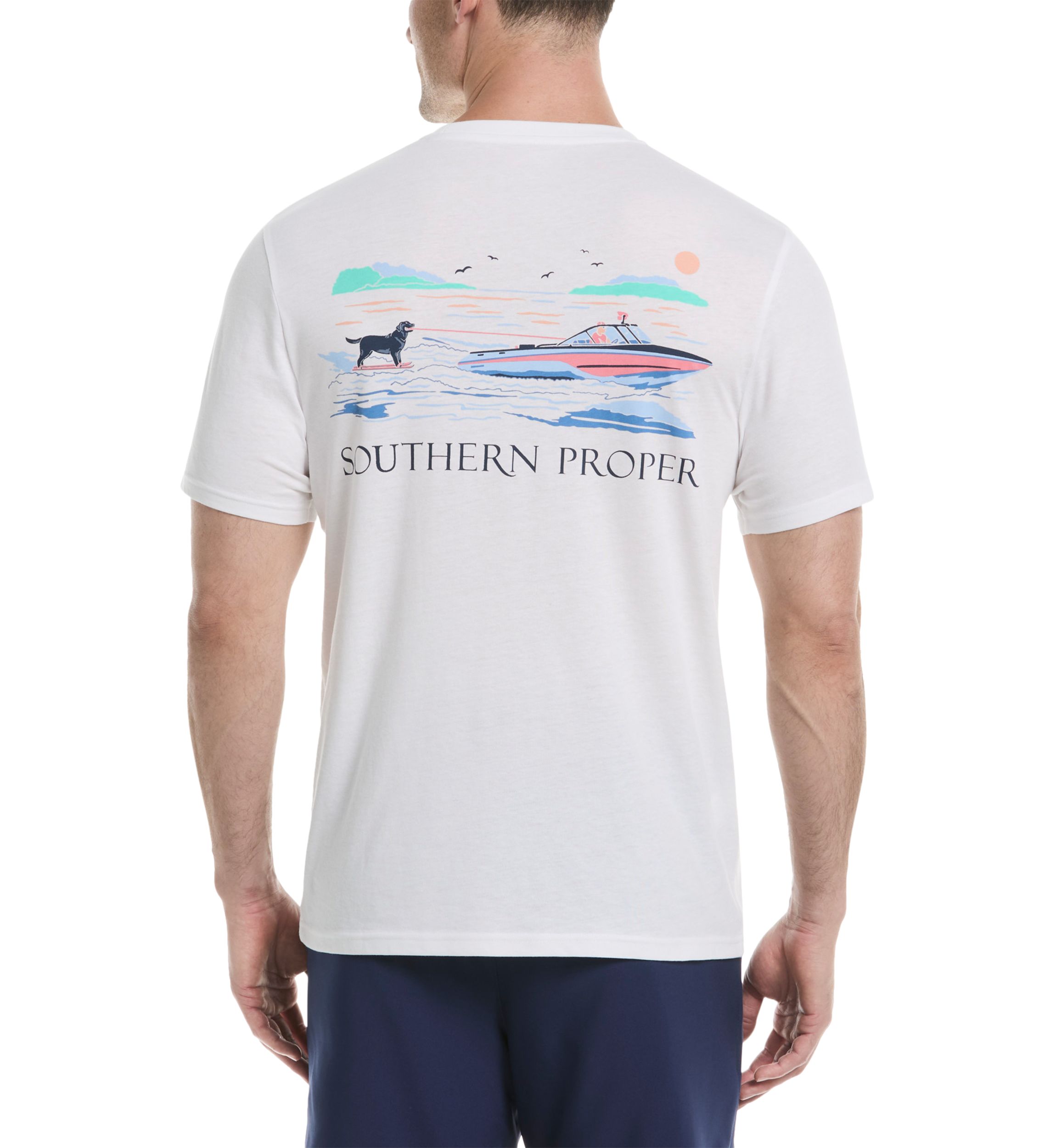 Water Ski Dog Graphic T-Shirt