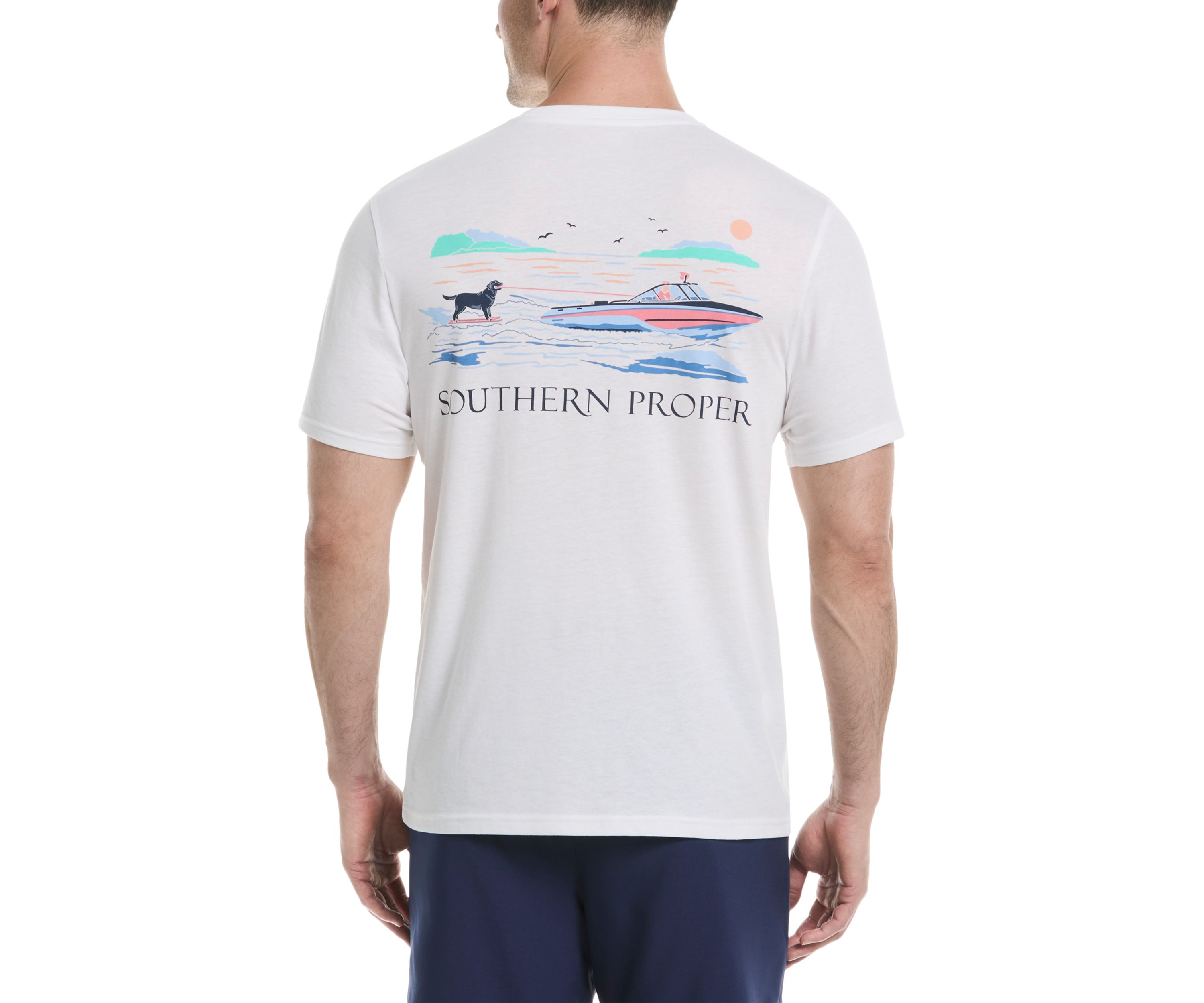 Water Ski Dog Graphic T-Shirt