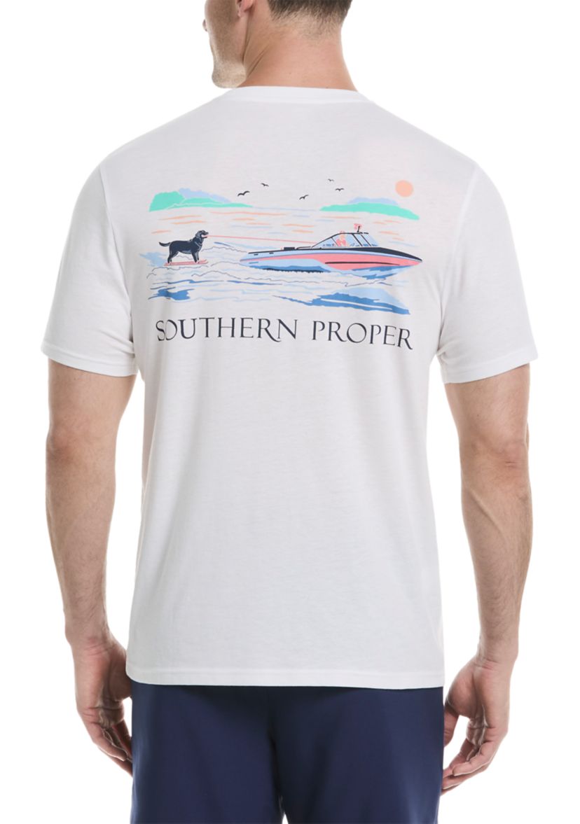 Water Ski Dog Graphic T-Shirt