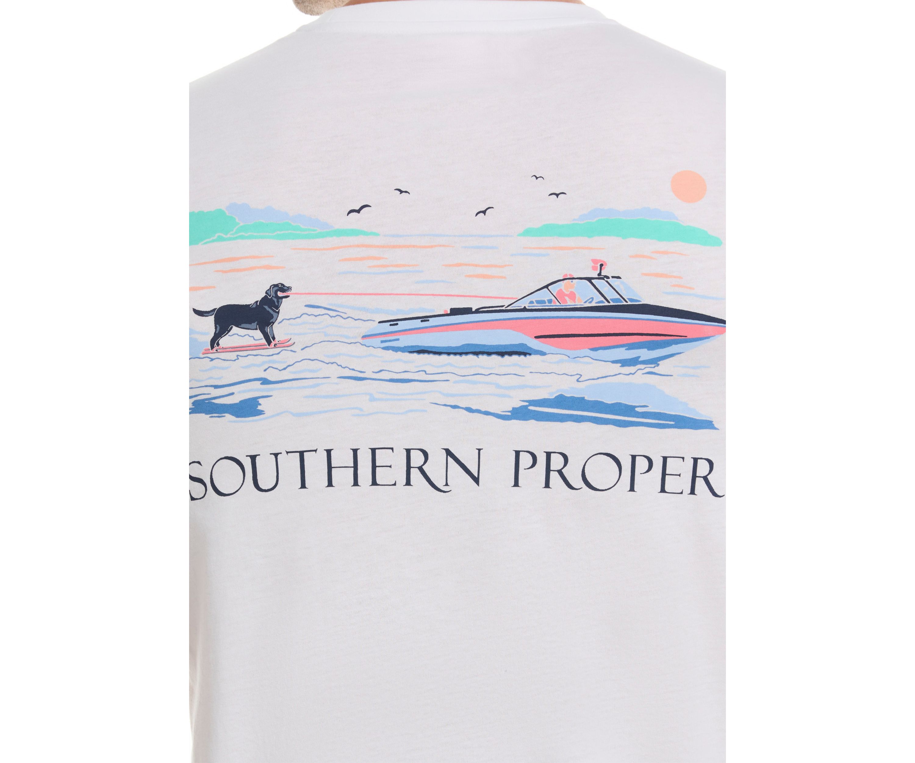 Water Ski Dog Graphic T-Shirt