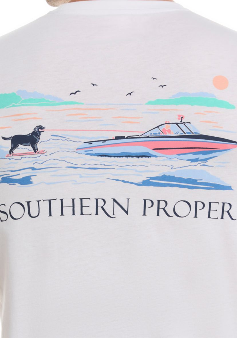 Water Ski Dog Graphic T-Shirt