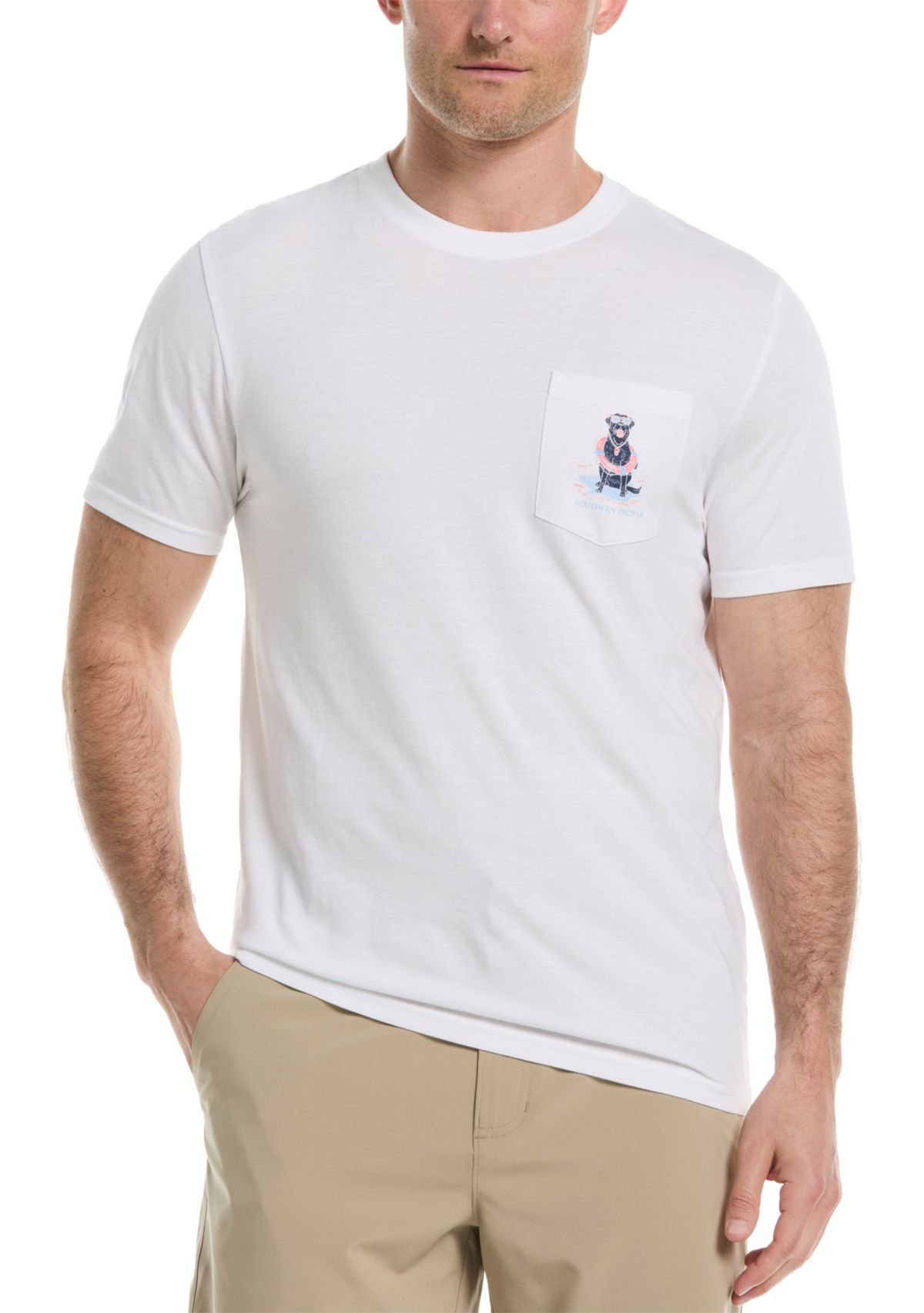 Short Sleeve Lifeguard Dog Graphic T-Shirt