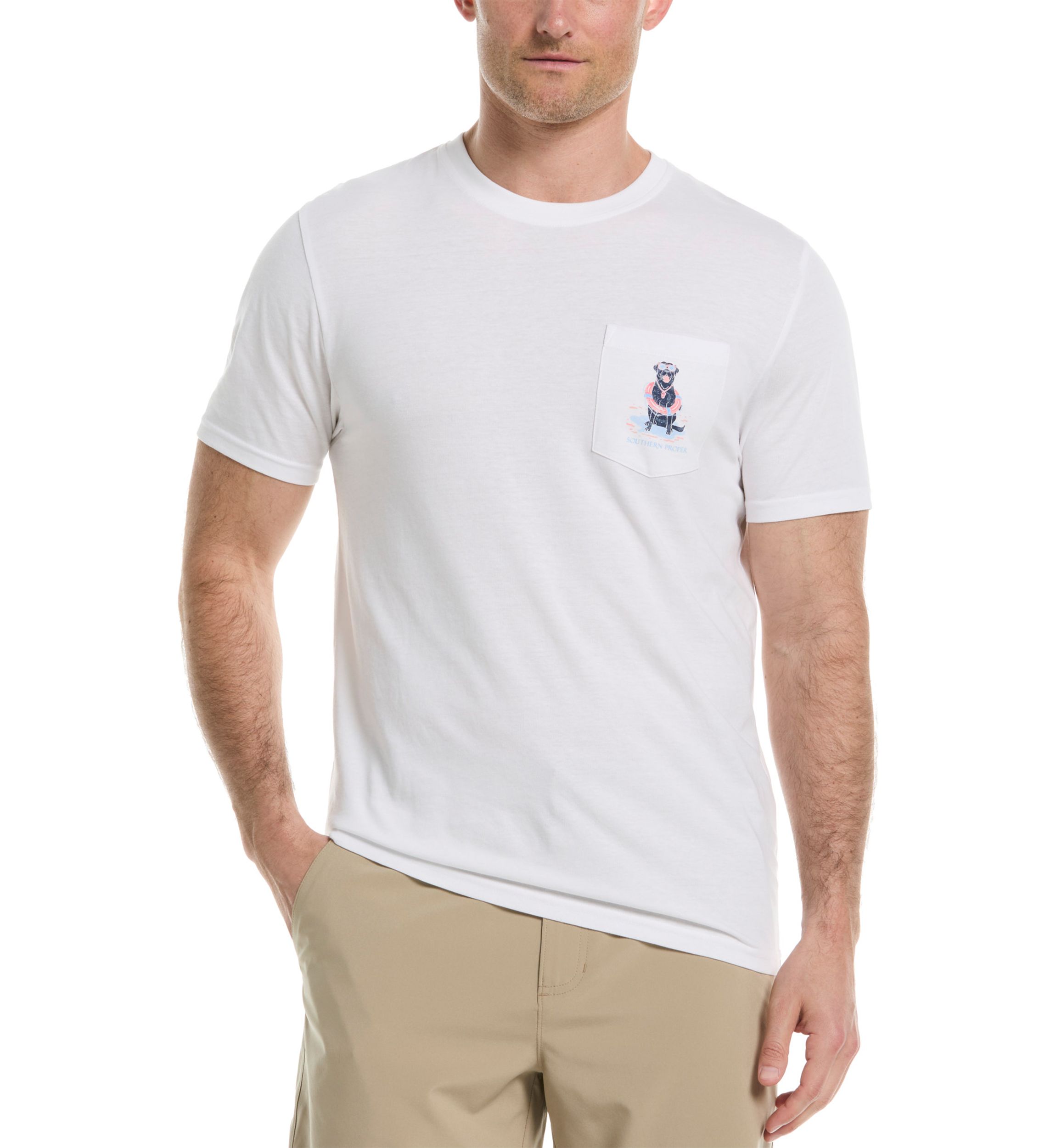Short Sleeve Lifeguard Dog Graphic T-Shirt