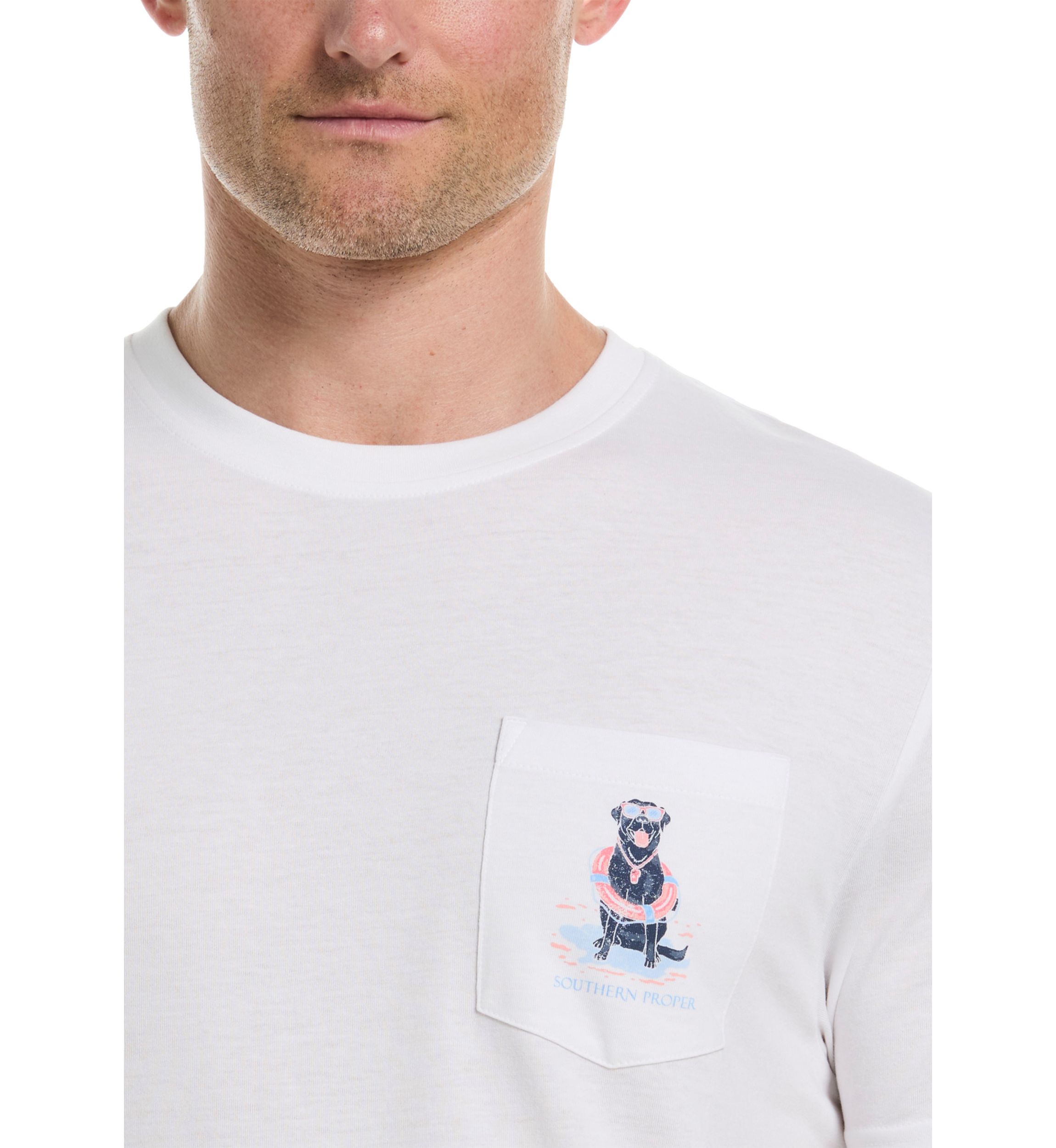 Short Sleeve Lifeguard Dog Graphic T-Shirt