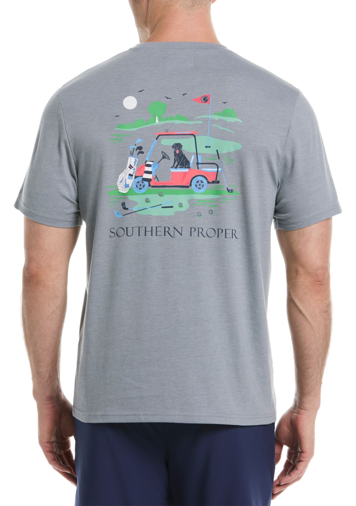 Short Sleeve Golf Cart Graphic T-Shirt 