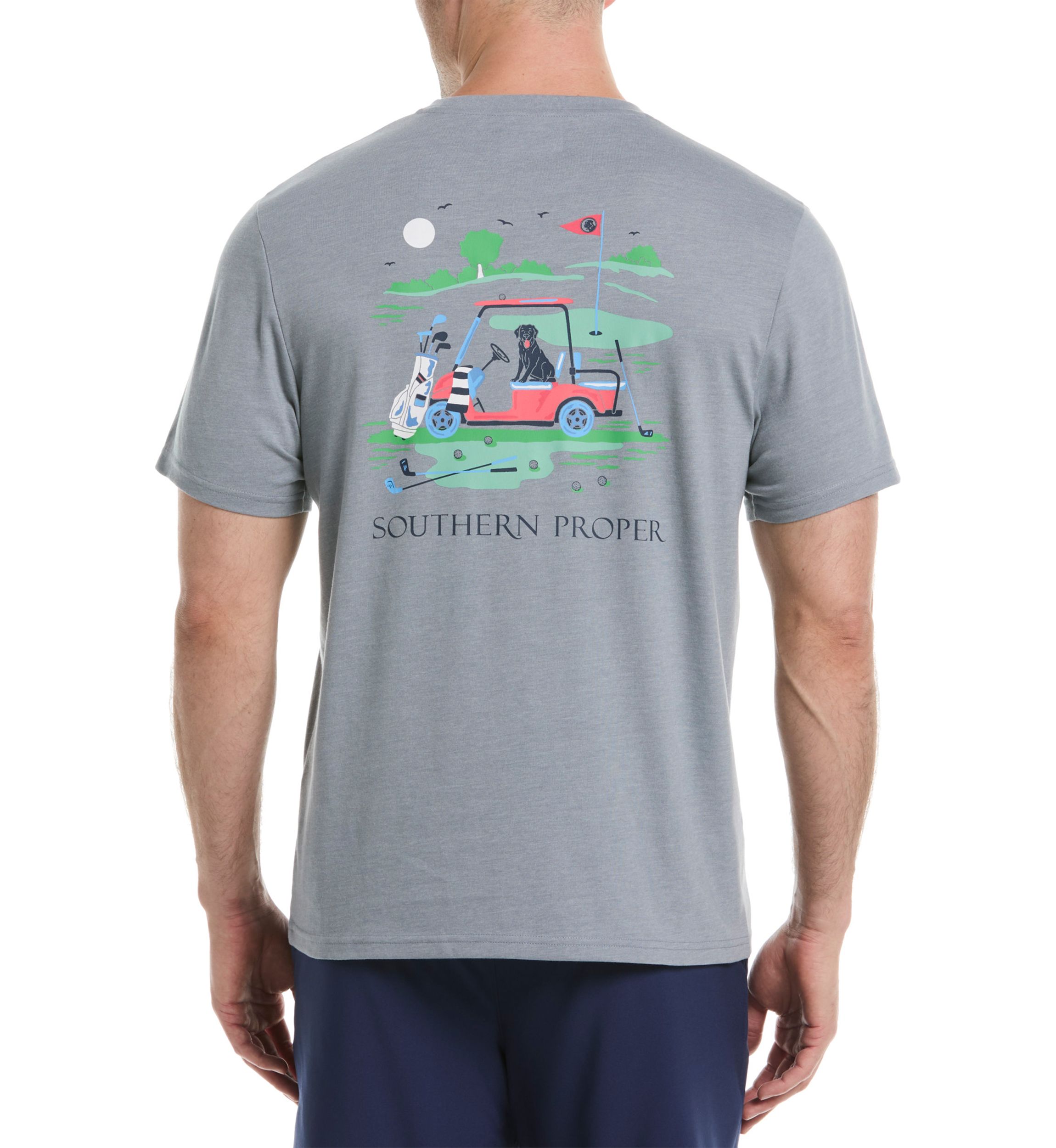Short Sleeve Golf Cart Graphic T-Shirt 