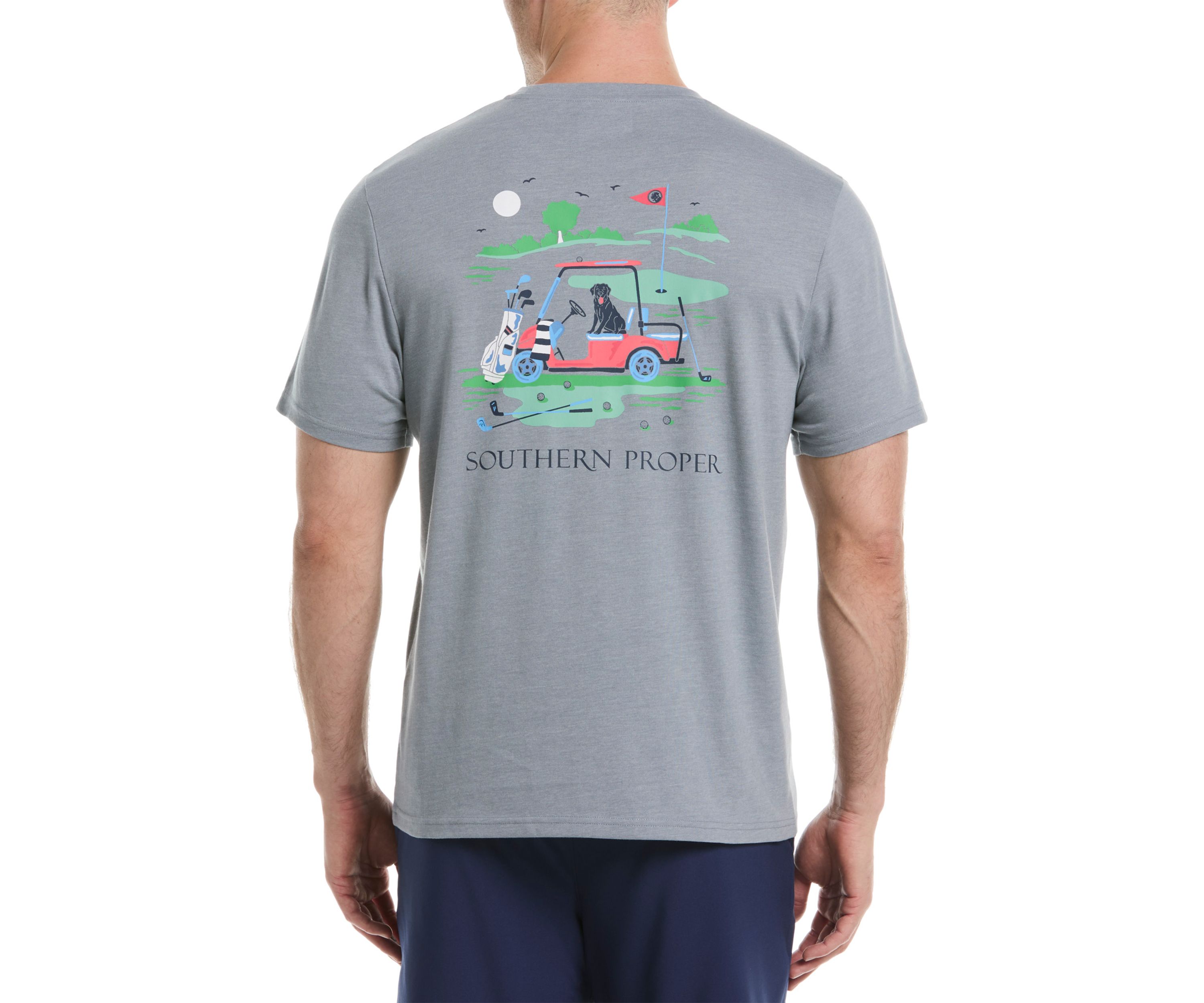 Short Sleeve Golf Cart Graphic T-Shirt 
