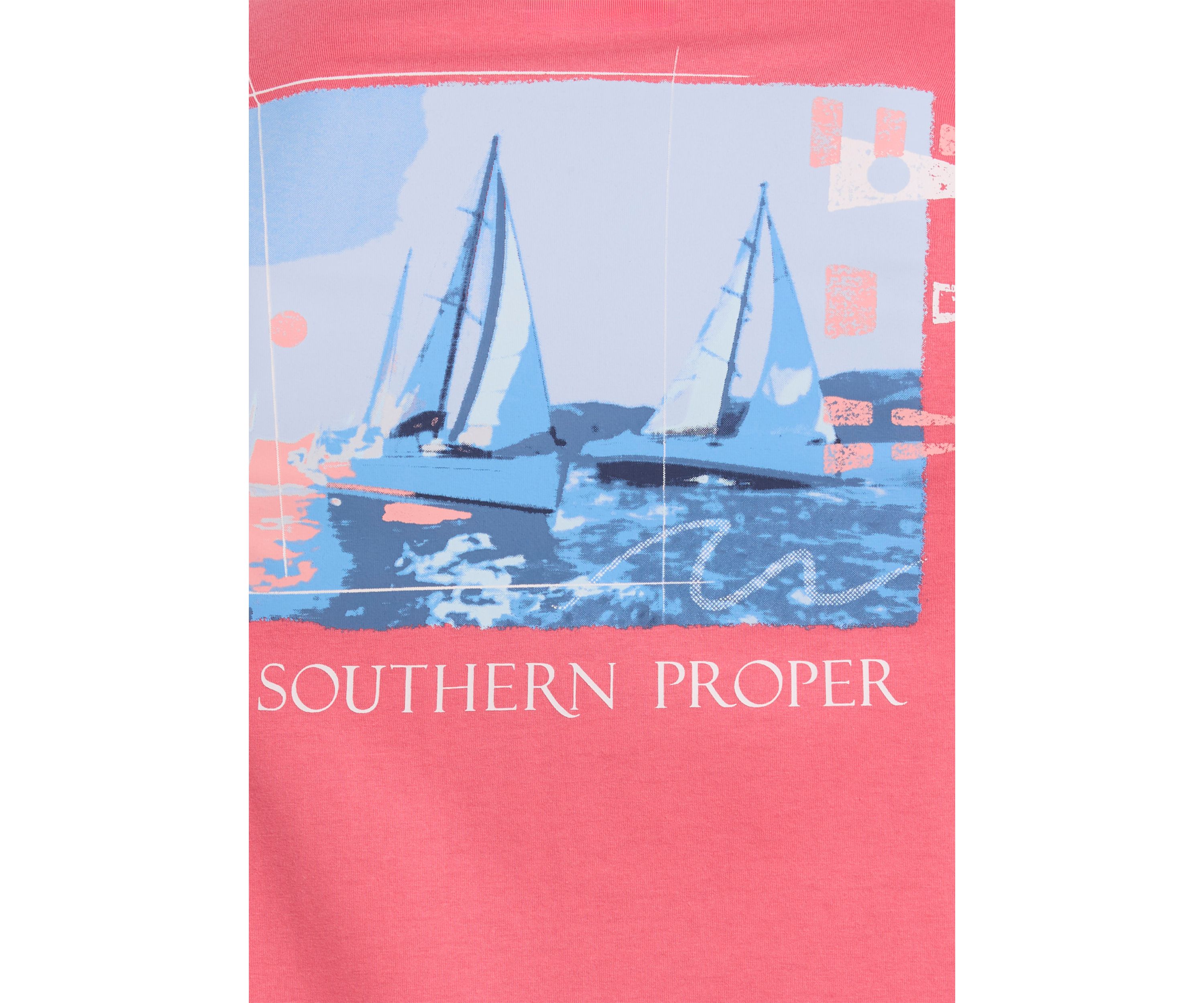 Short Sleeve Sailboat Graphic T-Shirt