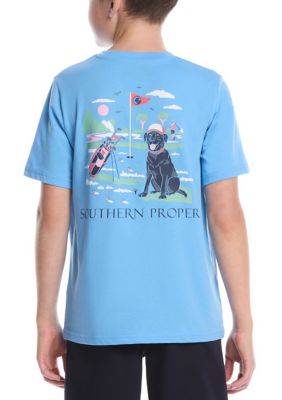 Southern Proper Men's Big & Tall Short Sleeve Golf Dog Graphic T-Shirt