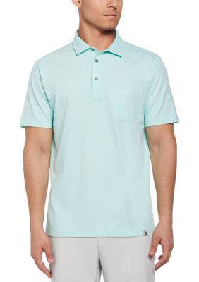 Southern Proper Men's Short Sleeve Fine Line Stripe Pocket Polo Shirt