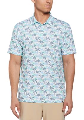 Southern Proper Men's Palm Print Polo Shirt, Small