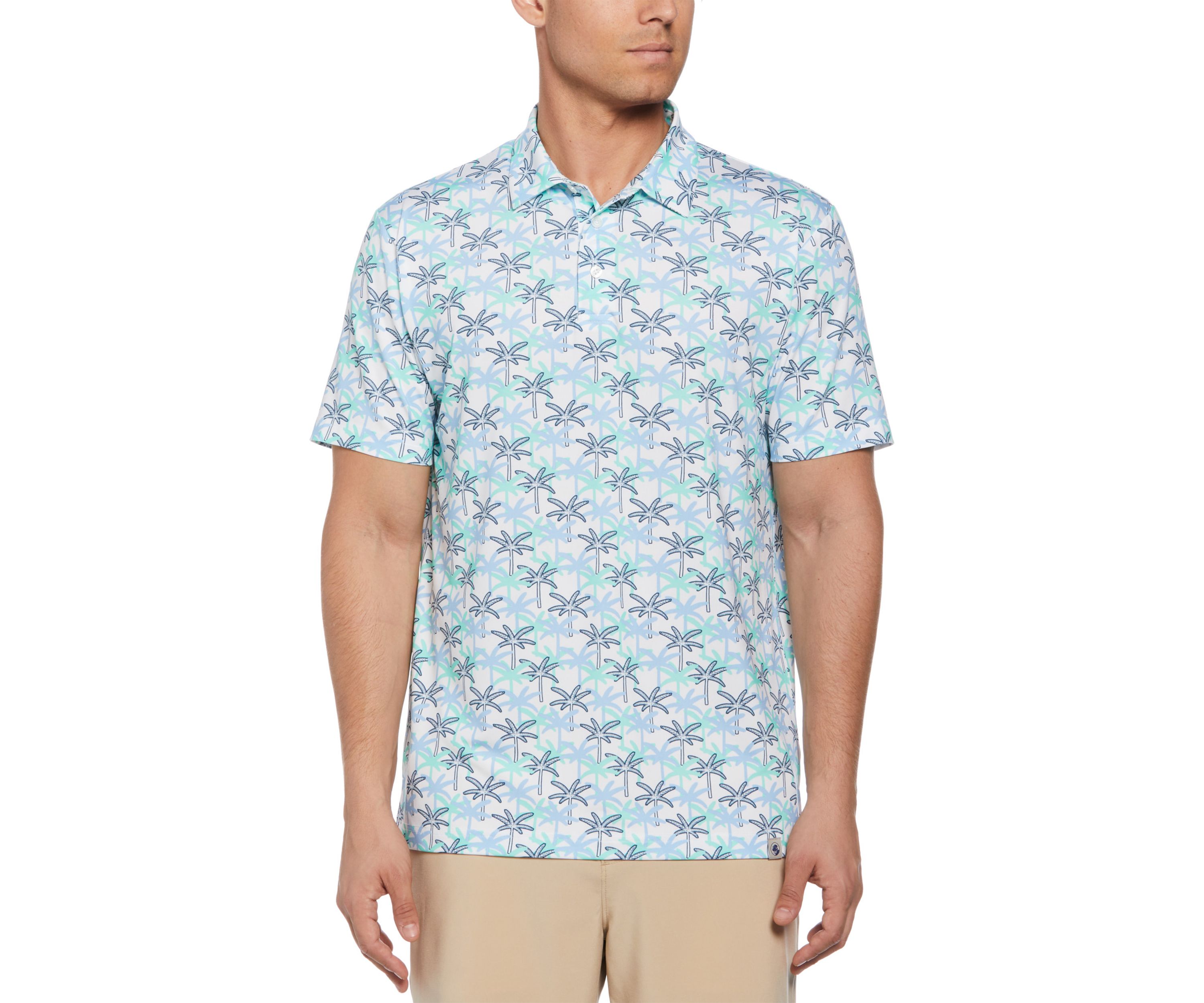 Palm Print Polo Shirt