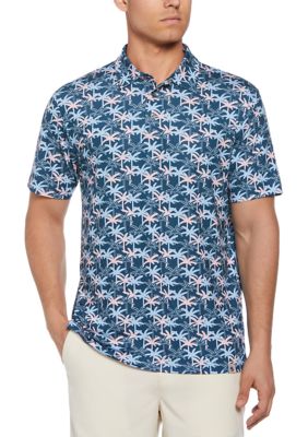 Southern Proper Men's Palm Print Polo Shirt, Small