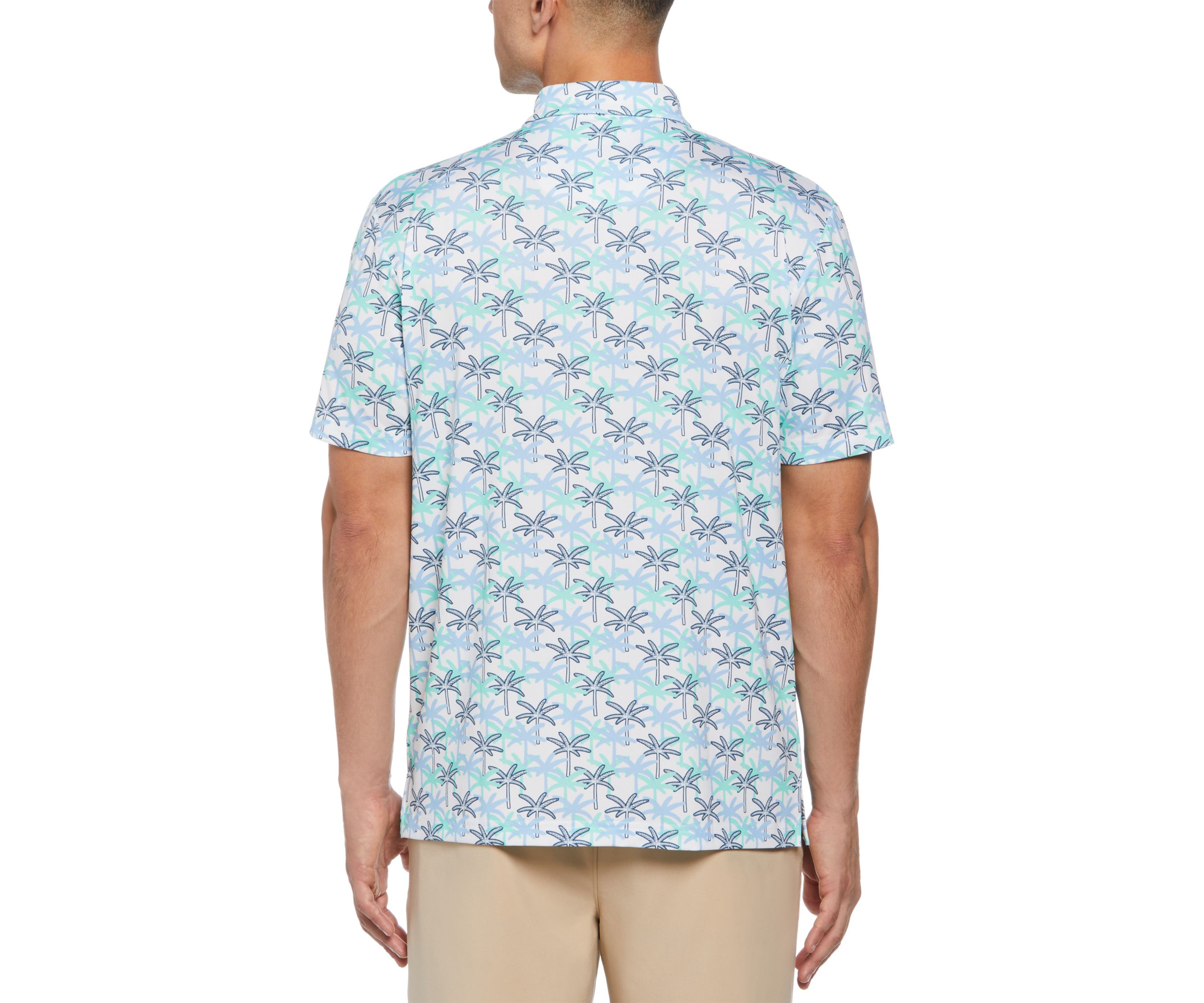 Palm Print Polo Shirt